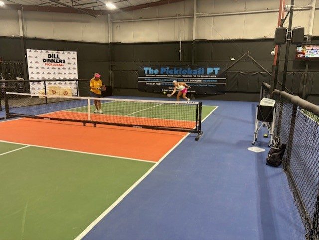 Open play across the indoor courts